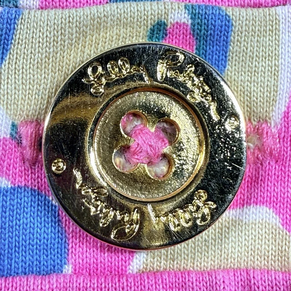 Lilly Pulitzer Corine Dress‎ Small Paws Off Pink Leopard Print Small 3/4 Sleeve